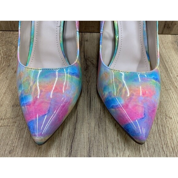 Michael Ry leigh Patent Leather Pointed Toe Stiletto Heels Size 9M Multicolored - Picture 6 of 16